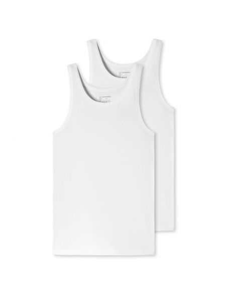 Schiesser Singlet Hemd 95/5 Organic Wit 2Pack