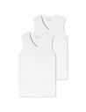 Schiesser Tank Top V-neck 95/5 Organic 2Pack Wit