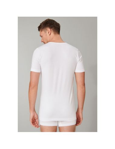 Schiesser V-Shirt 95/5 Organic 2Pack Wit
