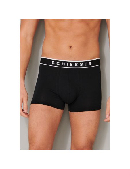 Schiesser Boxershort 95/5 Organic 3Pack Zwart