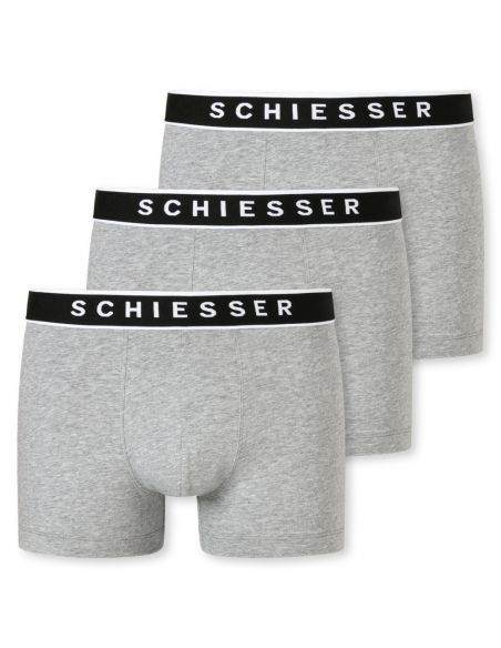 Schiesser Boxershort 95/5 Organic 3Pack Grijs