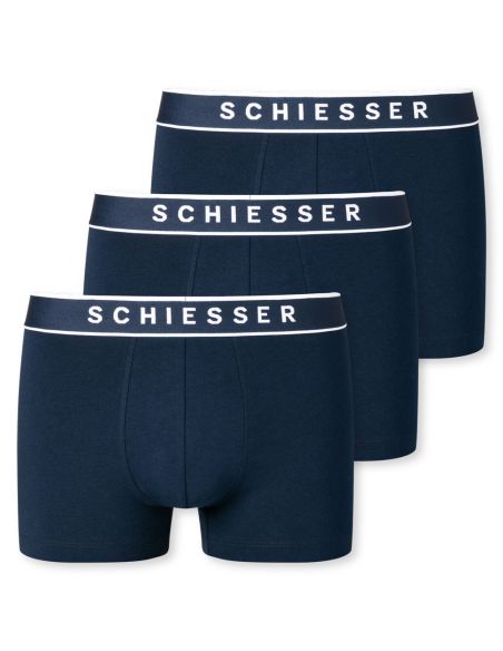 Schiesser Boxershort 95/5 Organic 3Pack Navy