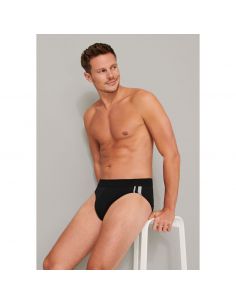 SCHIESSER Rio Slip Stretch 95/5 Organic 3Pack Zwart Stripes 2