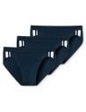 SCHIESSER Rio Slip Stretch 95/5 Organic 3Pack Navy Stripes