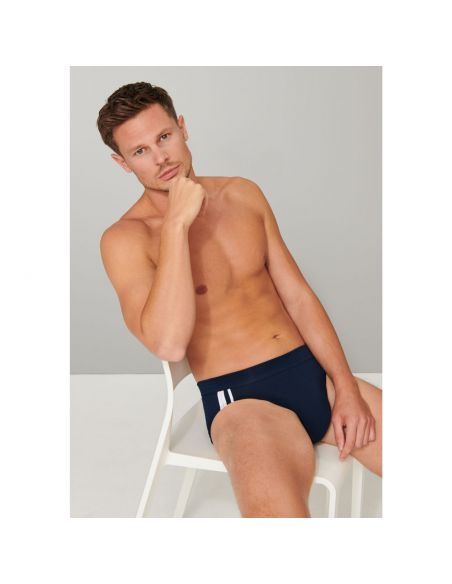 SCHIESSER Rio Slip Stretch 95/5 Organic 3Pack Navy Stripes