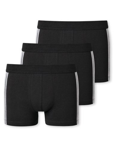 SCHIESSER Boxershort Stretch 95 5 Organic 3Pack Zwart Stripes