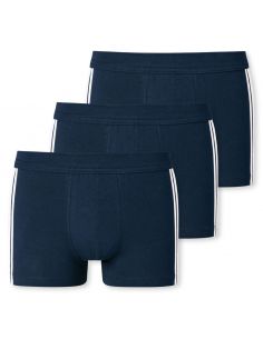 SCHIESSER Boxershort Stretch 95/5 Organic 3Pack Navy Stripes