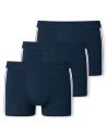 SCHIESSER Boxershort Stretch 95/5 Organic 3Pack Navy Stripes