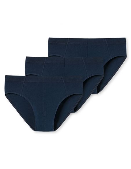 SCHIESSER Supermini Slip 95/5 Organic 3Pack Navy