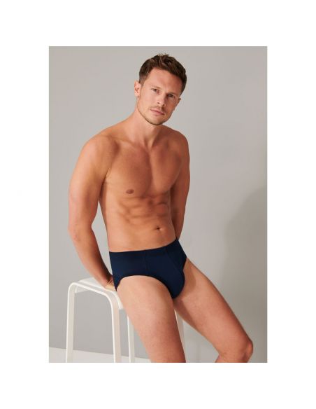 SCHIESSER Supermini Slip 95/5 Organic 3Pack Navy