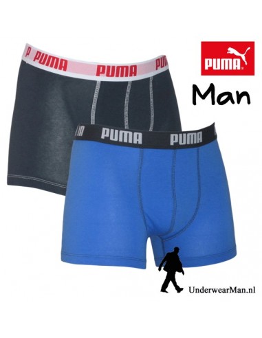 Puma Boxershort Duopak blue dark grey