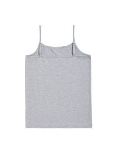 Ten Cate Meisjes Spaghetti Hemd Cotton Stretch Light Grey Melee 2