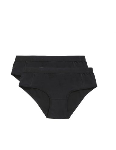 Ten Cate Meisjes Hipster Slip 2Pack Cotton Stretch Black