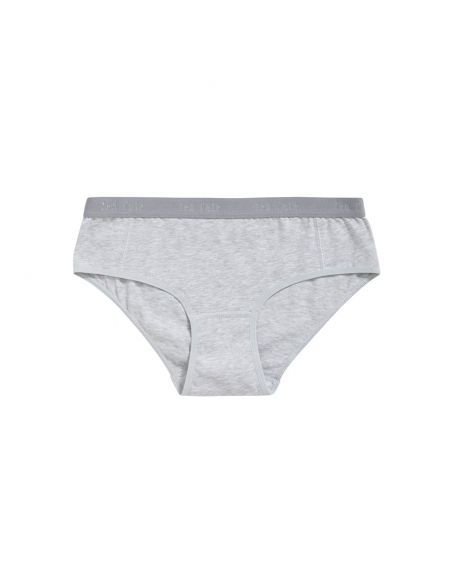 Ten Cate Meisjes Hipster Slip 2Pack Cotton Stretch Light Grey Melee