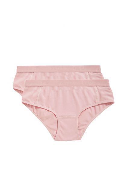 Ten Cate Meisjes Hipster Slip 2Pack Cotton Stretch Ash Pink