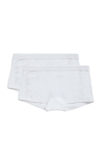 Ten Cate Meisjes Shorts 2Pack Cotton Stretch White