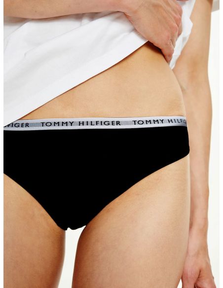 Tommy Hilfiger Women 3Pack Bikini Contrast Black White Grey