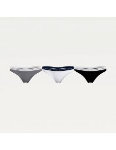 Tommy Hilfiger Women 3Pack String Contrast Black White Grey