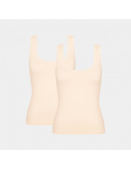 Sloggi Dames GO Tanktop C2P Vanille 2pack