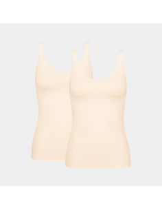 Sloggi Dames GO Spaghetti Top 01 C2P Vanille 2pack