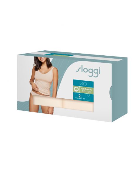 Sloggi Dames GO Spaghetti Top 01 C2P Vanille 2pack