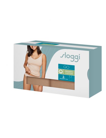 Sloggi Dames GO Spaghetti Top 01 C2P Cognac 2pack