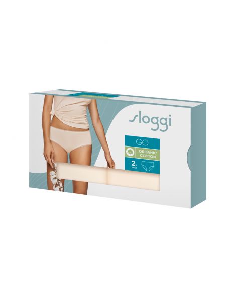 Sloggi Dames GO Midi C2P Vanille 2pack