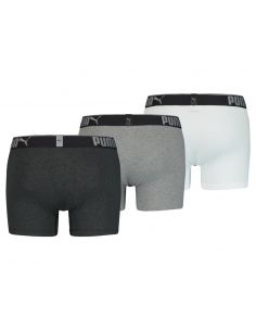 Puma Boxershort Lifestyle 3Pack Grijs Wit Zwart 2