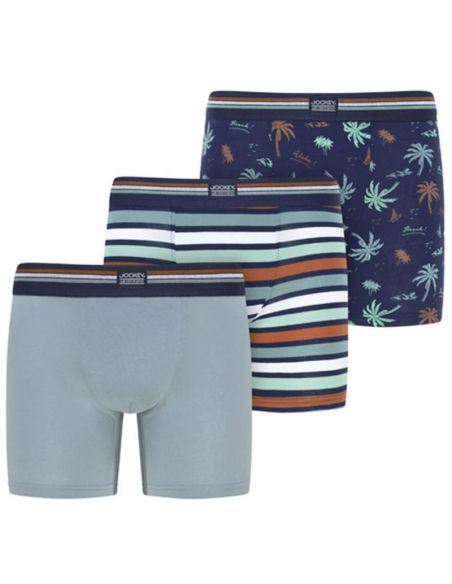 Jockey Boxershorts 3 pack Hawaiian Red long boxershorts 433