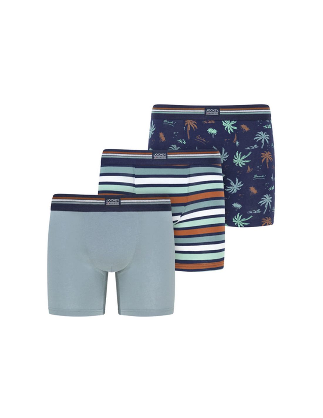 Jockey Boxershorts 3 pack Hawaiian Red long boxershorts 433